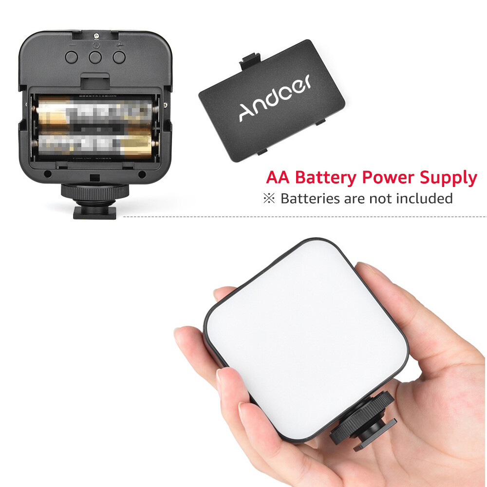 Andoer Mini Video Light Lamp+Handheld Smartphone Bracket Stabilizer Kit S2F2