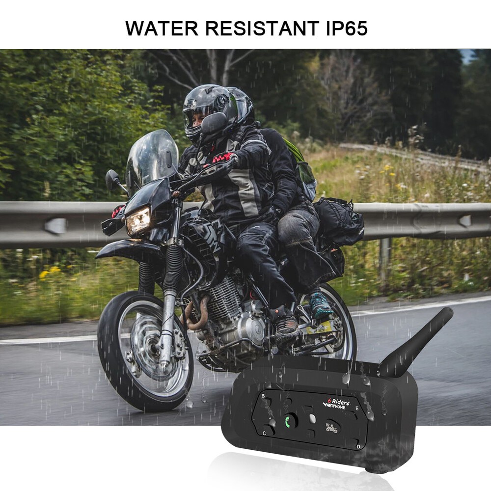 Motorcycle Helmet Bluetooth Intercom Interphone Headset Moto Intercomunicador V6
