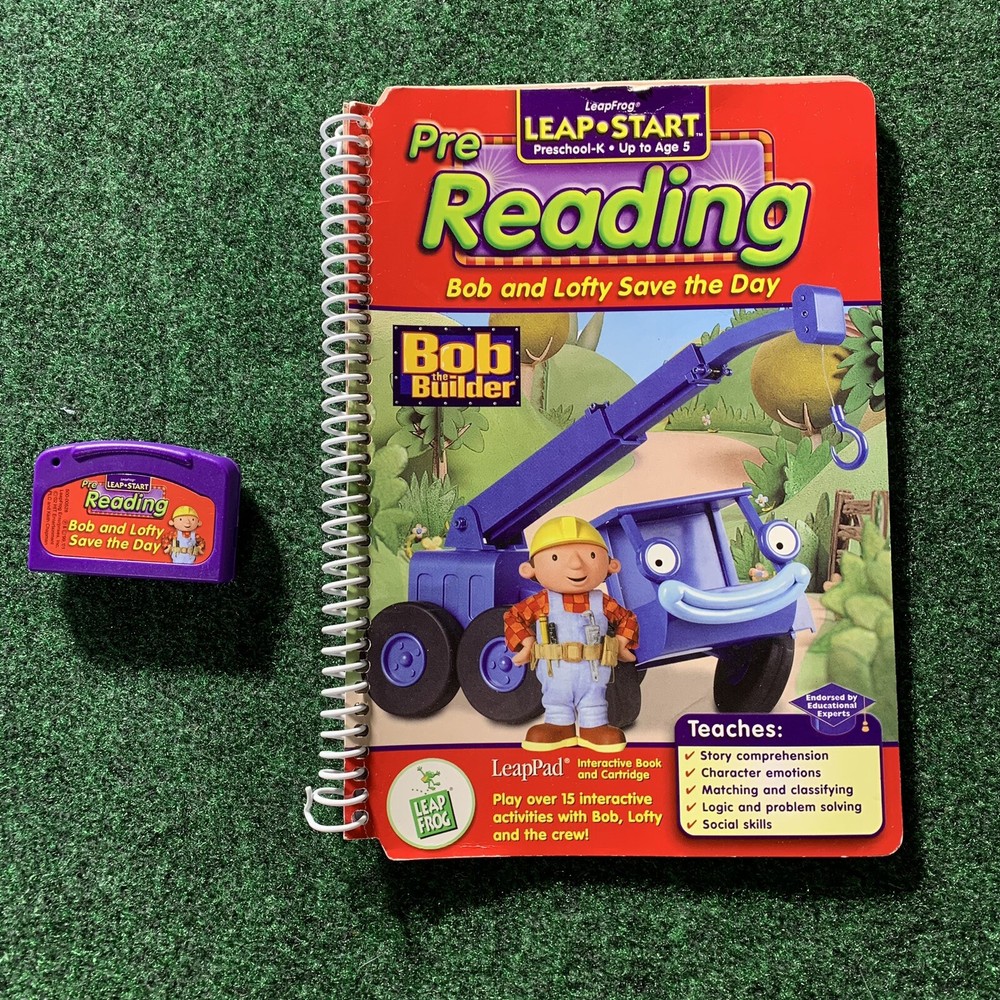 Bob The Builder Reading Book Cartridge LeapFrog Leap Start Pre Reading Lofty