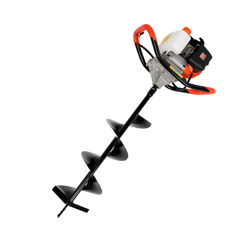 2-Stroke 52CC Earth Auger Gas Powered One Man Post Hole Digger Machine& 3pc Bit