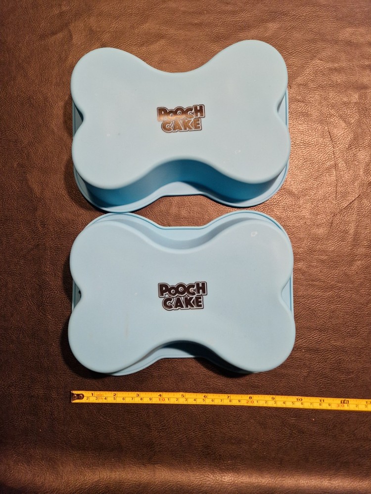 Pooch Cake Silicone Bone Shape Cake Pan Blue Two-Piece Set