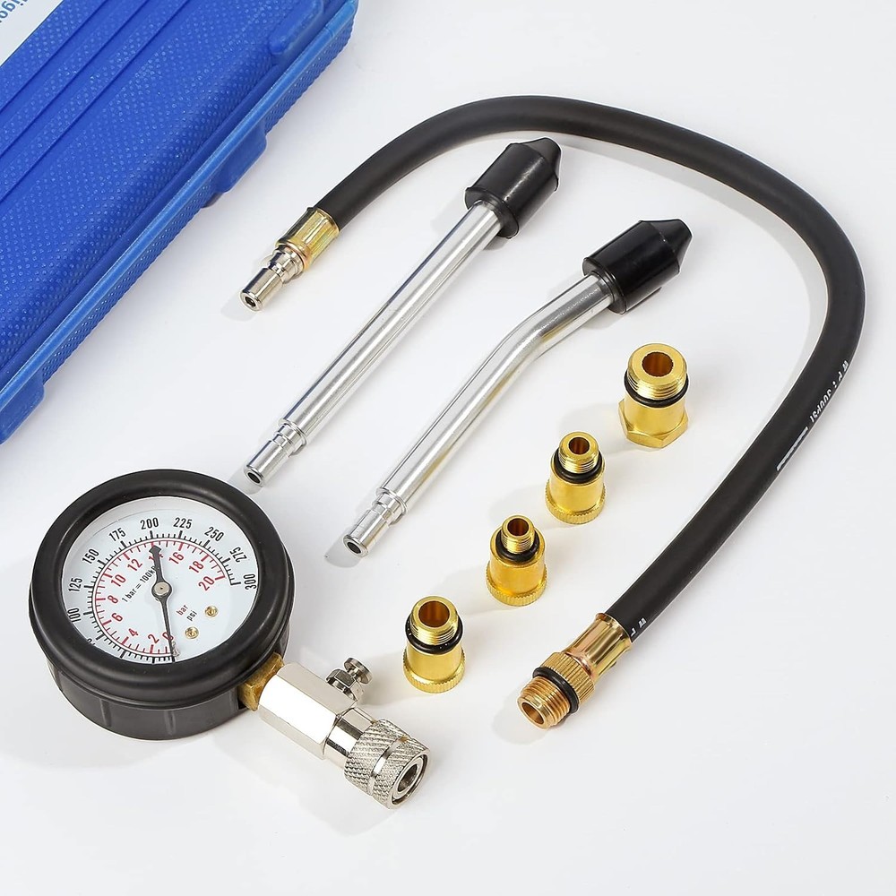 Compression Testing 8pcs Set Petrol Gas Fuel Engine Cylinders Pressure Tester