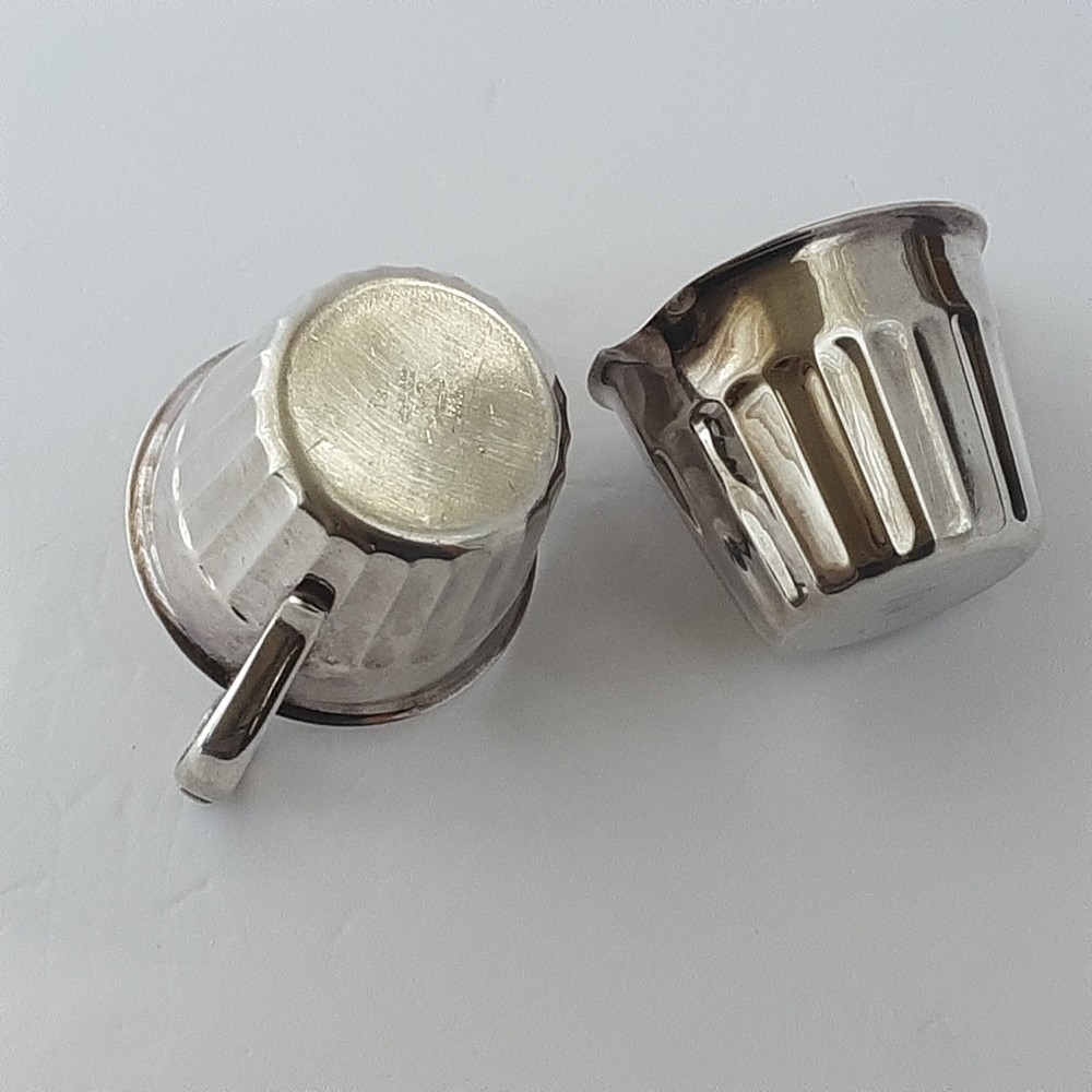 International Silver Plated Open Sugar Bowl & Creamer 731 Fluted / Ribbed Sides