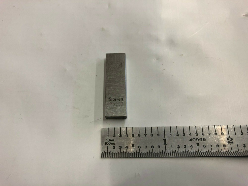 .143 Starrett Rectangular Steel Gage Gauge Block.