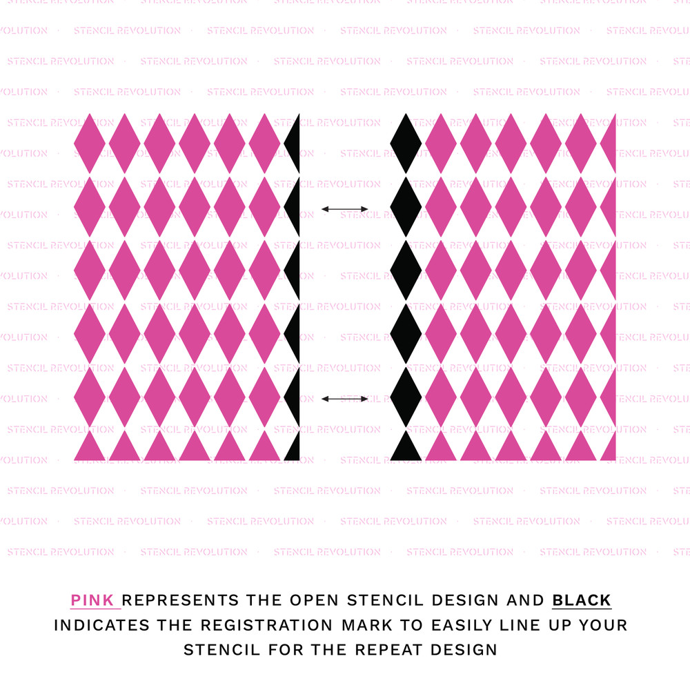 Harlequin Stencil - Durable & Reusable Mylar Stencils