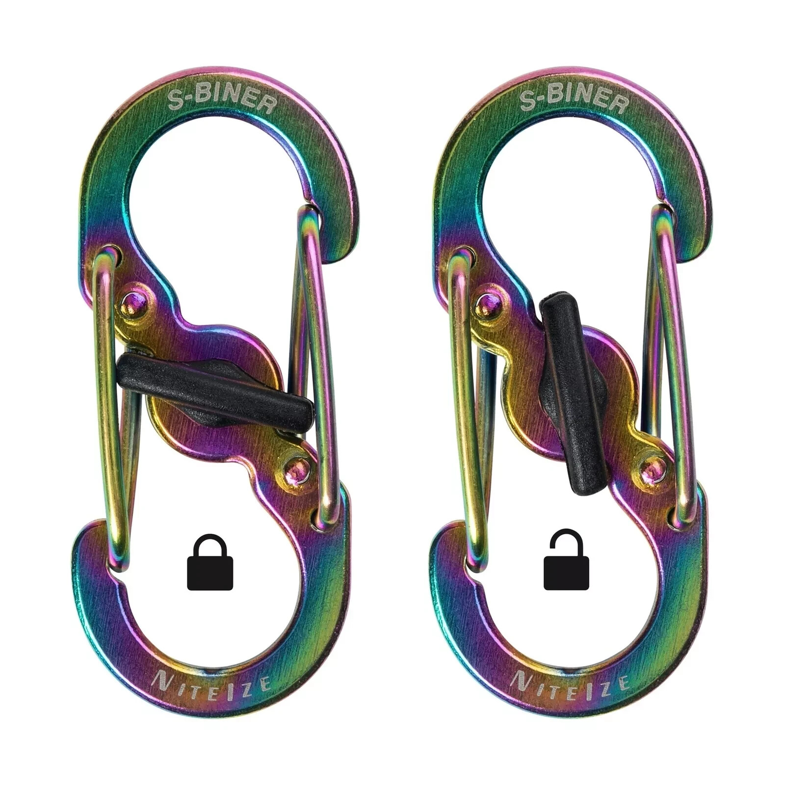 Nite Ize 5-Pack S-Biner MicroLock Stainless Steel Carabiner - Spectrum