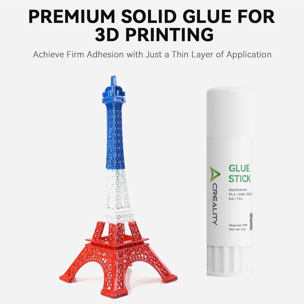 Creality 3D Printer Glue Sticks PVP Solid Glue Sticks for 3D Printer Hot Bed, En