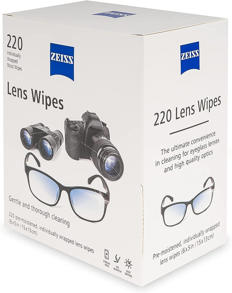 Lens Wipes, White, 220 Count