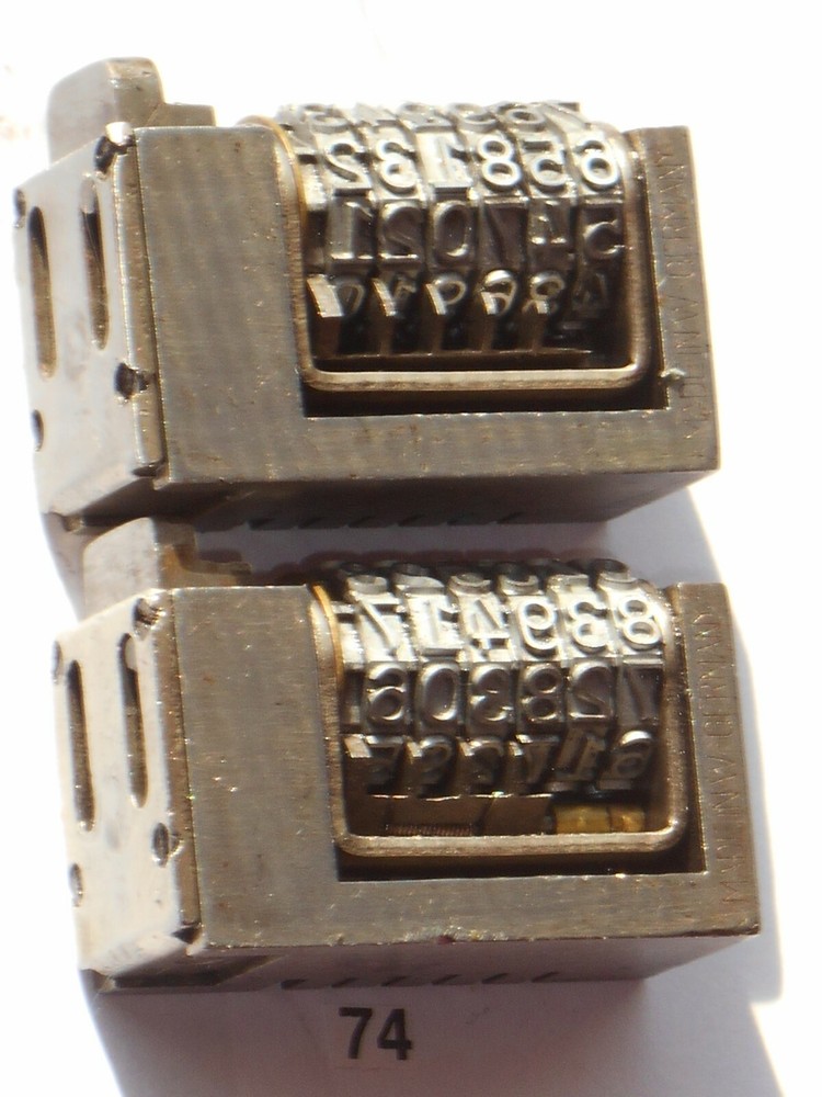 ATLANTIC | Reverse letterpress numbering machine lot | 74