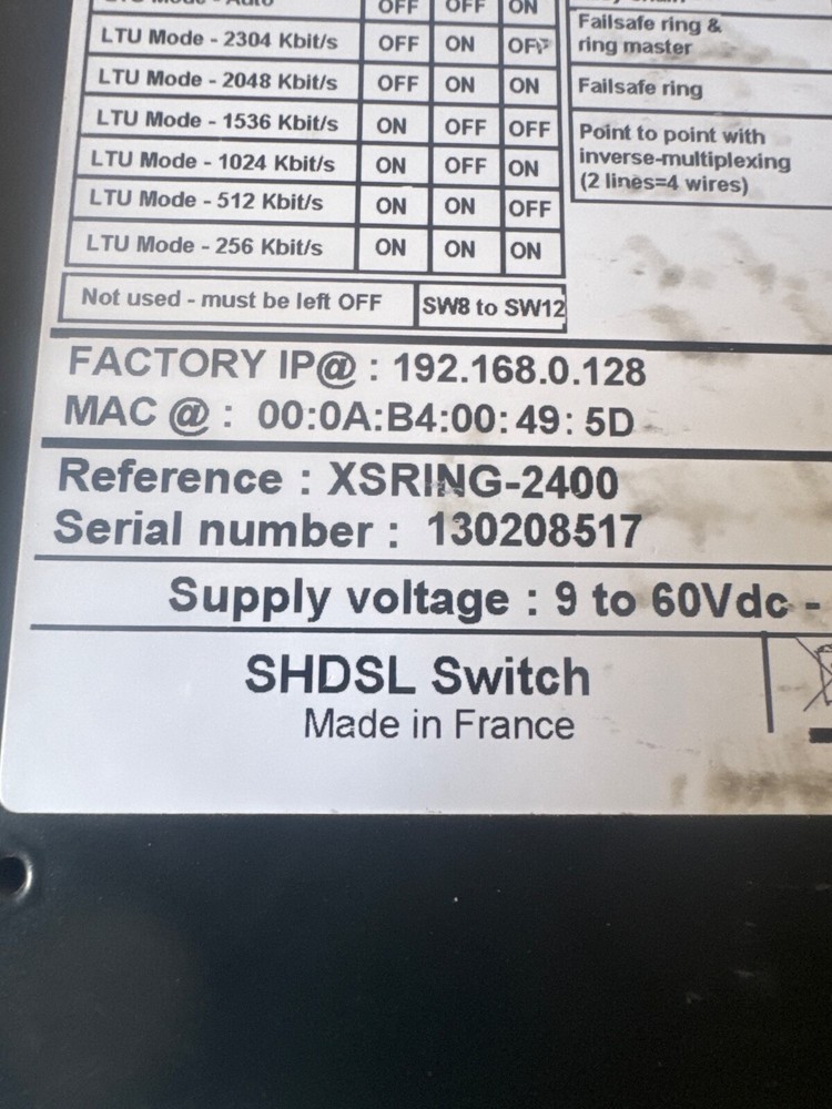 Etic XSRING-2400 SHDSL Switch