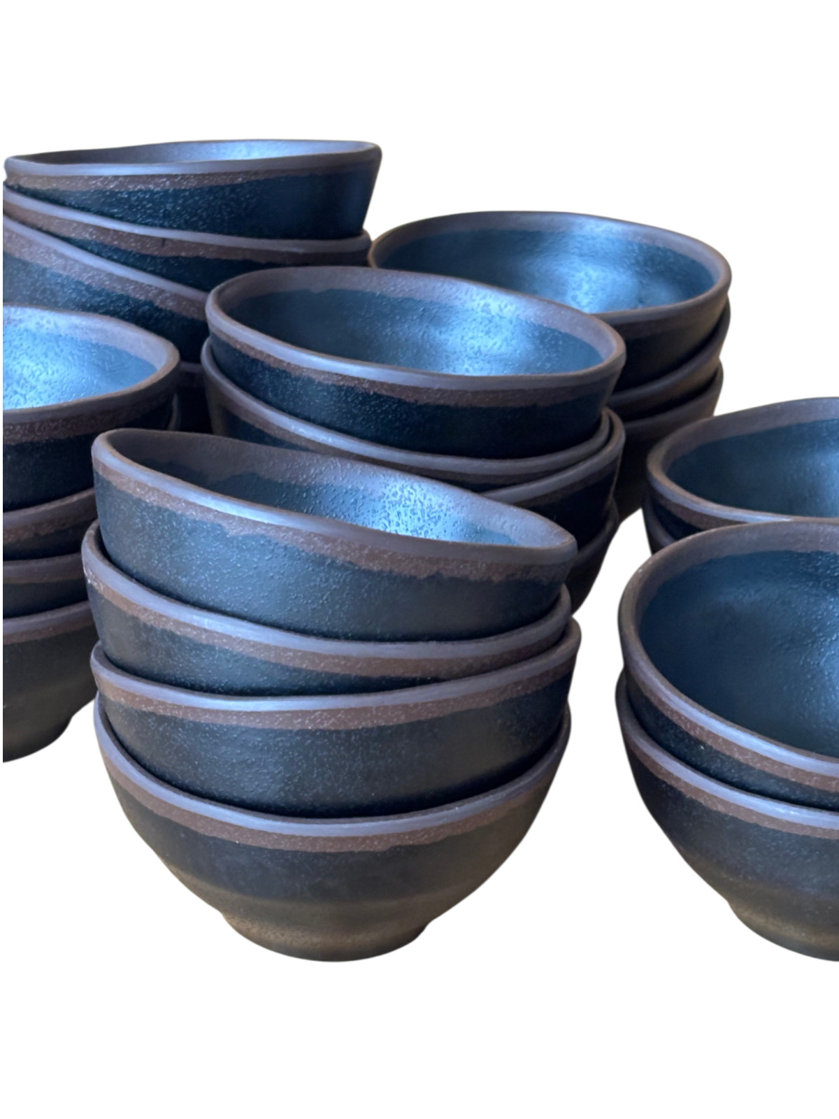 24 Count Delfin Grey Stone TM002 100% Melamine 4 1/4" 9.25 oz bowls