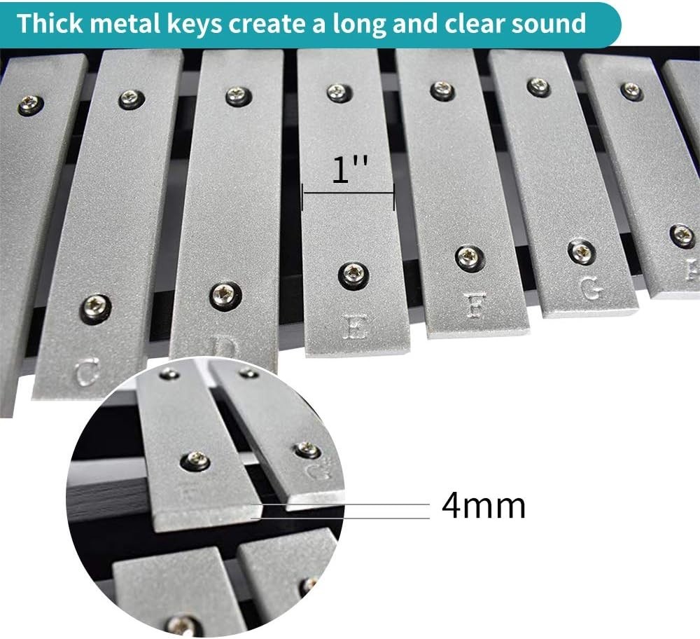 Portable 30-Note Glockenspiel Xylophone Vibraphone Set