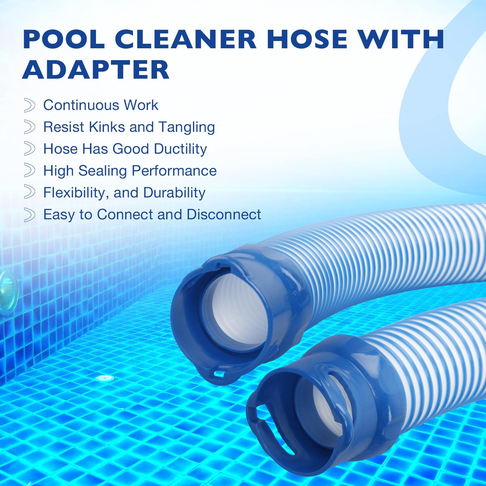 6Pcs 39" Pool Cleaner Twist Lock Hose For Zodiac Baracuda MX6 MX8 X7 T5 R0527700