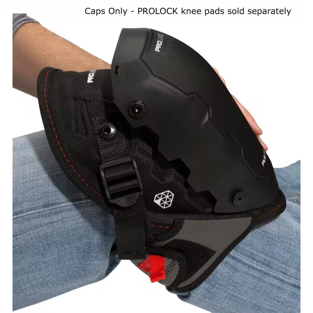 Professional Black Hard Cap Attachment for Prolock Knee Pads