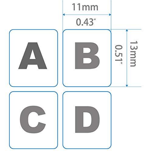 2 Pack Universal Arabic Keyboard Stickers, Arabic-transparent/White Letters