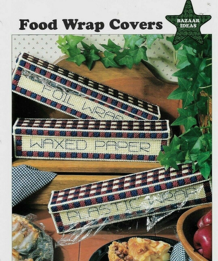 NEW FOOD WRAP COVERS KITCHEN DECOR PLASTIC CANVAS PATTERN INSTRUCTIONS