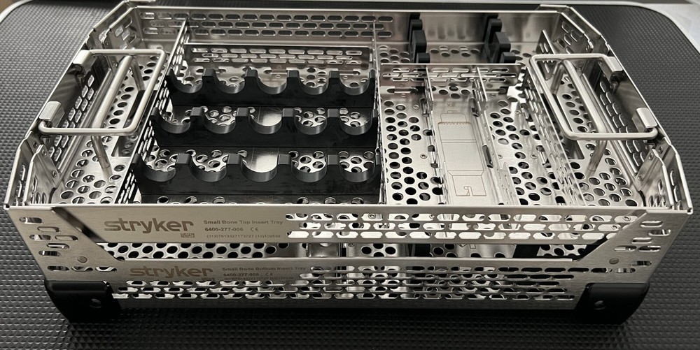 Stryker 6400-277-006 Small Bone Top Insert Tray & 6400-277-008 Small Bone Bottom