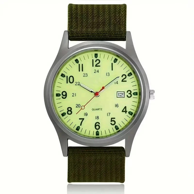 Military Watch Army Durable Water Proof Luminous 24Hours Dial Nylon Strap USA