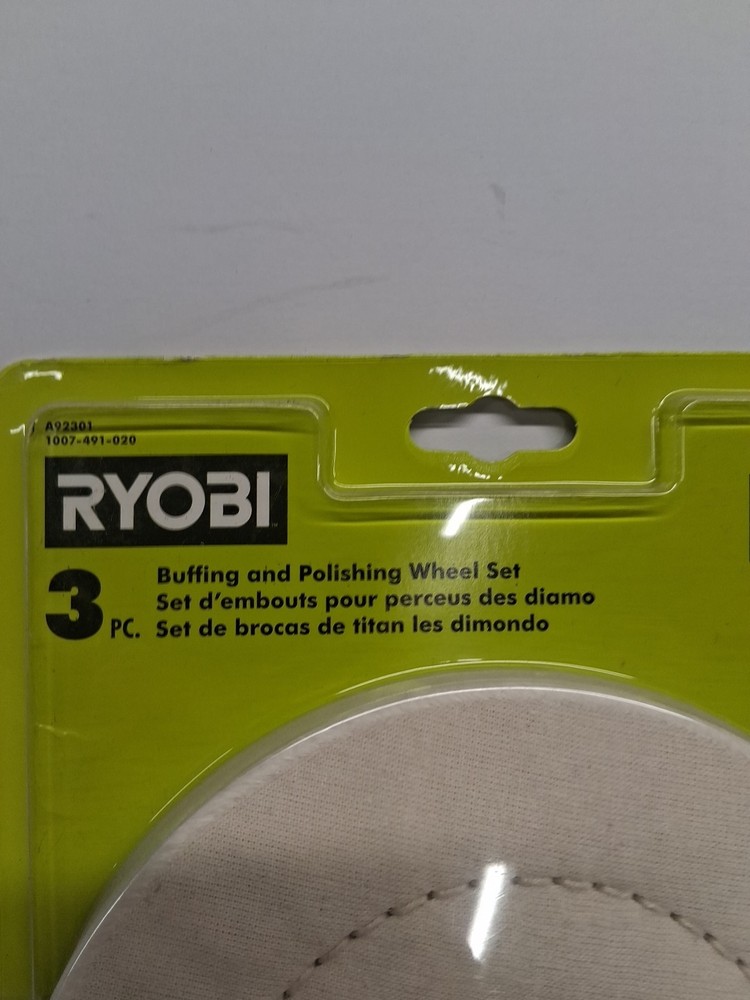 Ryobi 6" buffing and polishing wheel set