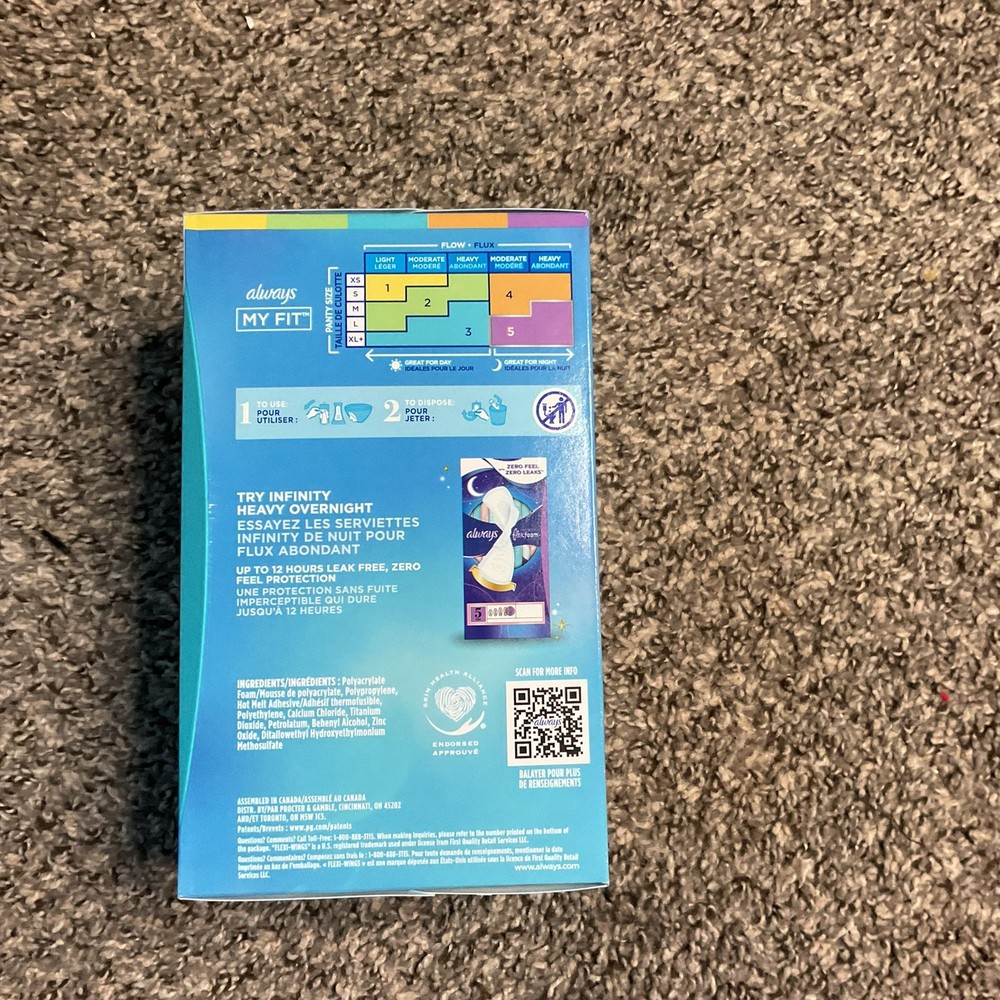 ALWAYS Infinity, Size 3, Extra Heavy Flow, Unscented, 28 Pads