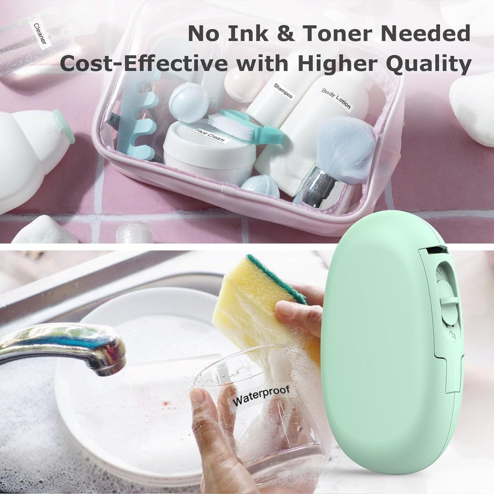 E10 Bluetooth Label Maker Machine with Tape, Continuous Waterproof Label, Ver...