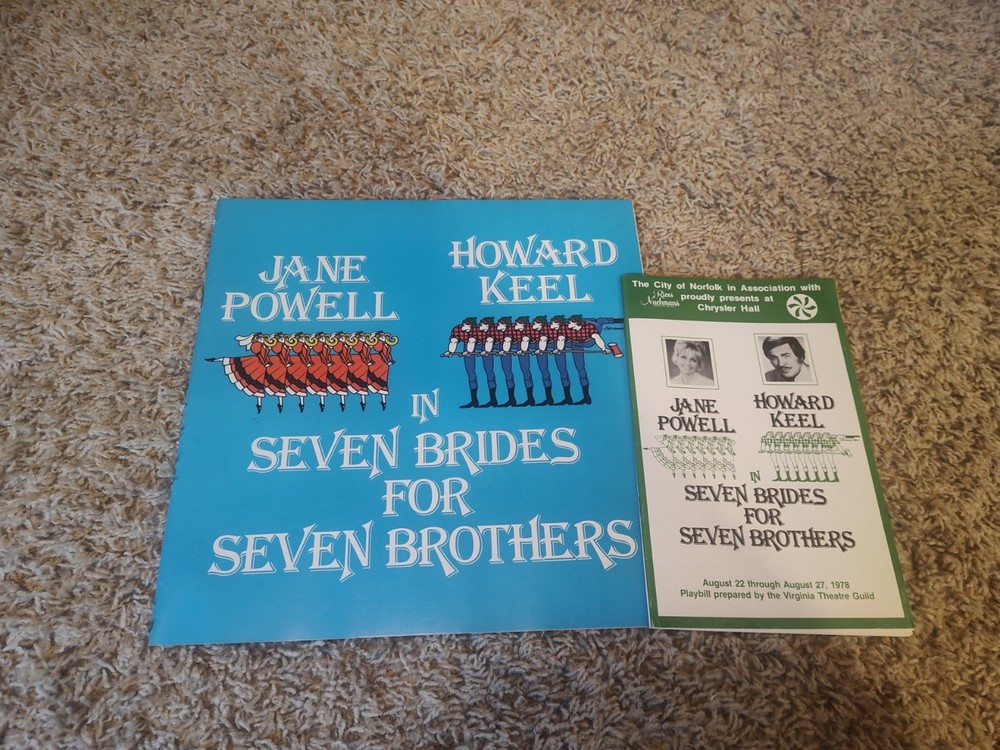 JANE POWELL "SEVEN BRIDES FOR SEVEN BROTHERS" 1978 PROGRAM PLAYBILL