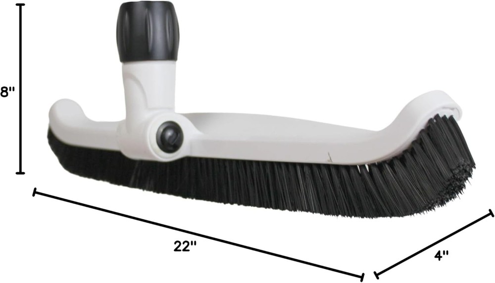 20-Inch Adjustable Pool Wall Brush for Inground Pool Cleaning