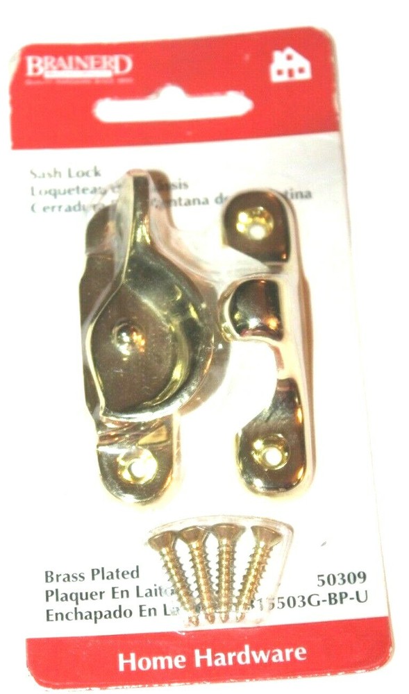 Brainerd Brass Plated Sash Lock 50309