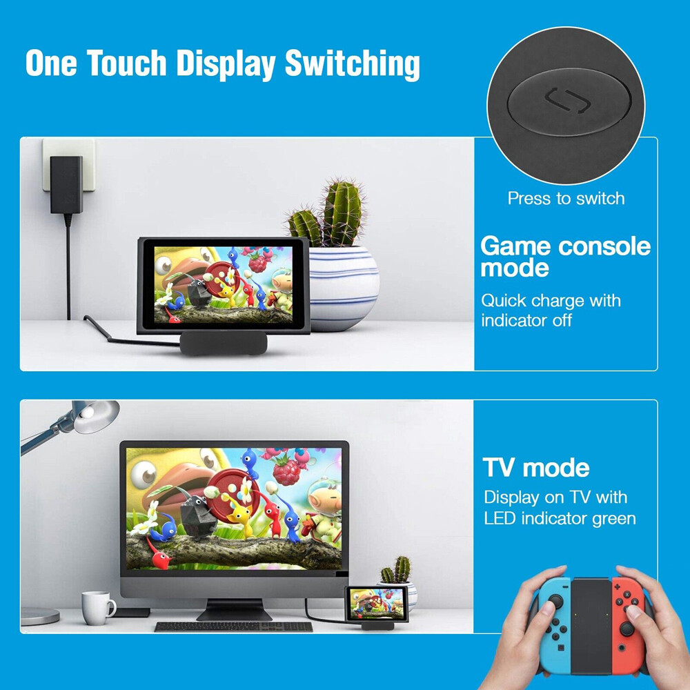For Nintendo Switch Docking Station Stand Console Charging Dock TV HDMI Adapter