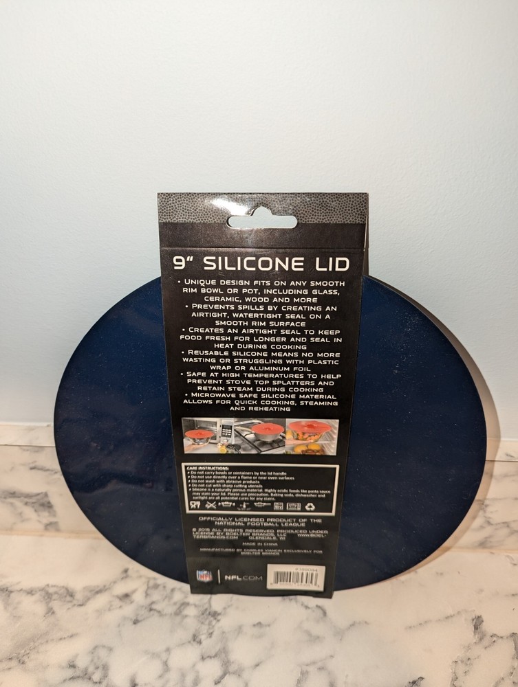Chicago Bears NFL 9" Silicone Lid Bakeware Cookware Microwave Safe