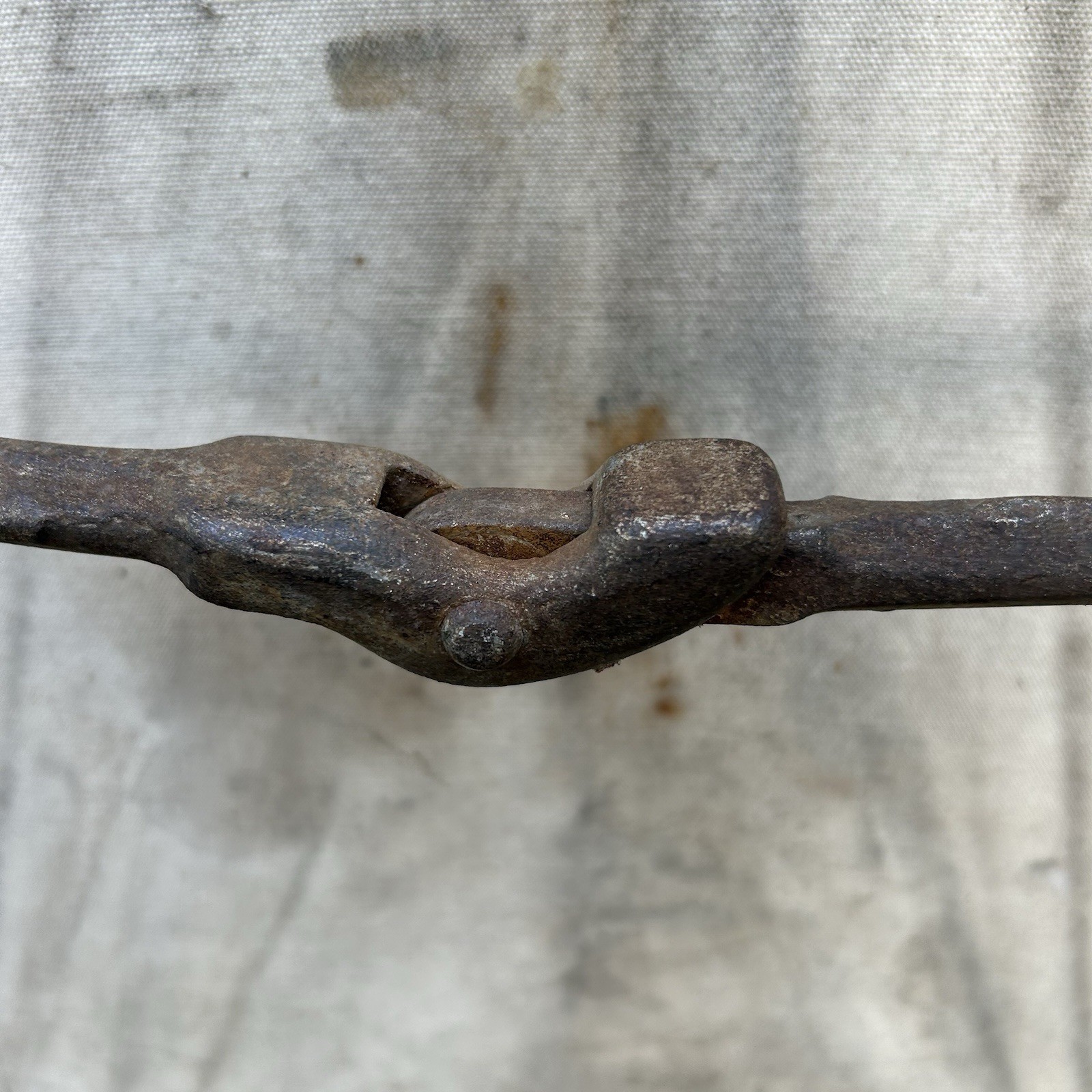 Antique World War 1 Era Medic Stretcher Canvas Gurney Litter WWI Iron Loop Feet