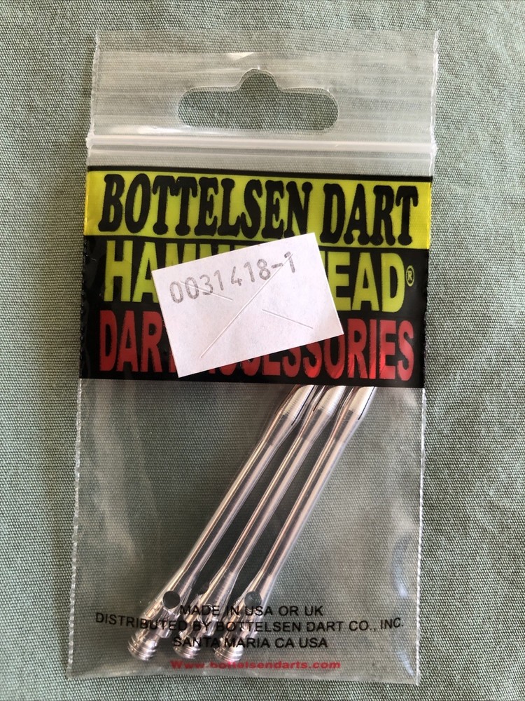 Bottelsen Hammerhead Dart Shafts - Silver - 4.5cm