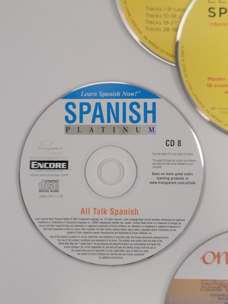 35 Spanish Loose Language PC CD-ROMs & Audio CDs - Living Language Learning