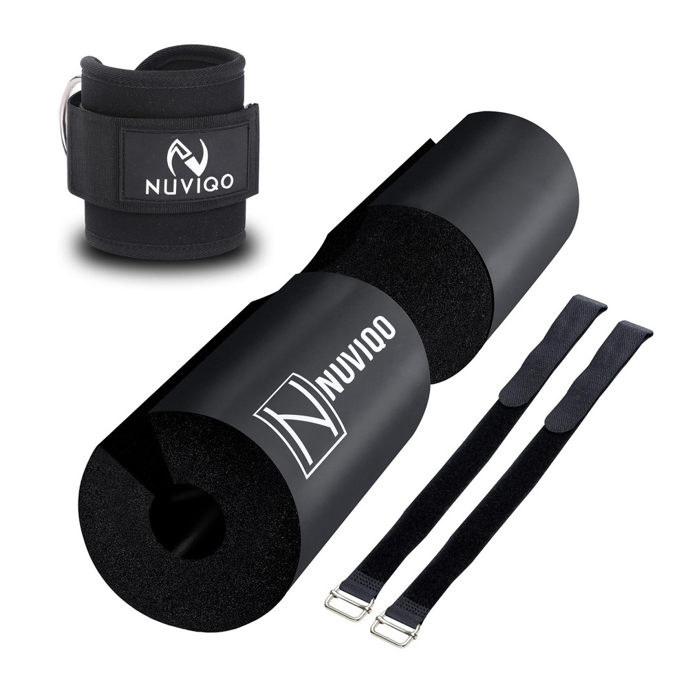 Barbell Pad and Single Ankle Strap Set