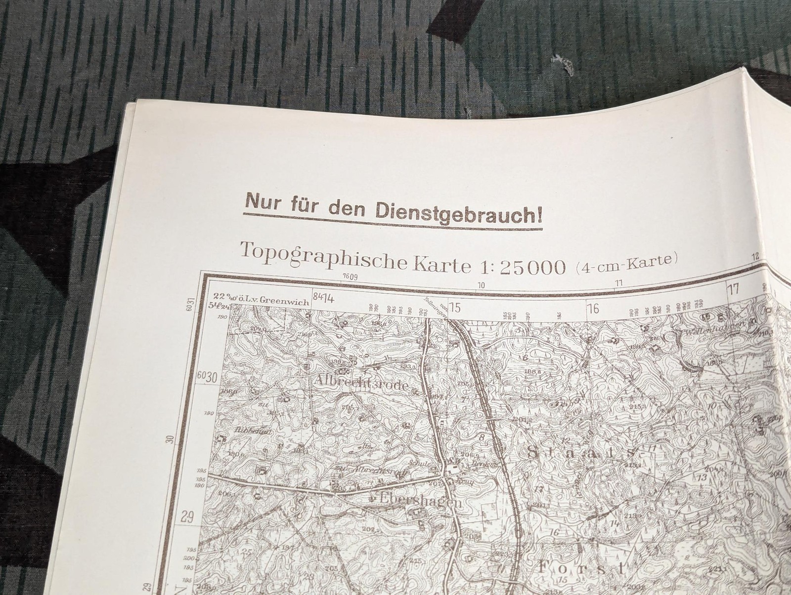 WWII German Wehrkirchen Wehrmacht Map 1942 Army Military Original Vintage 1940s