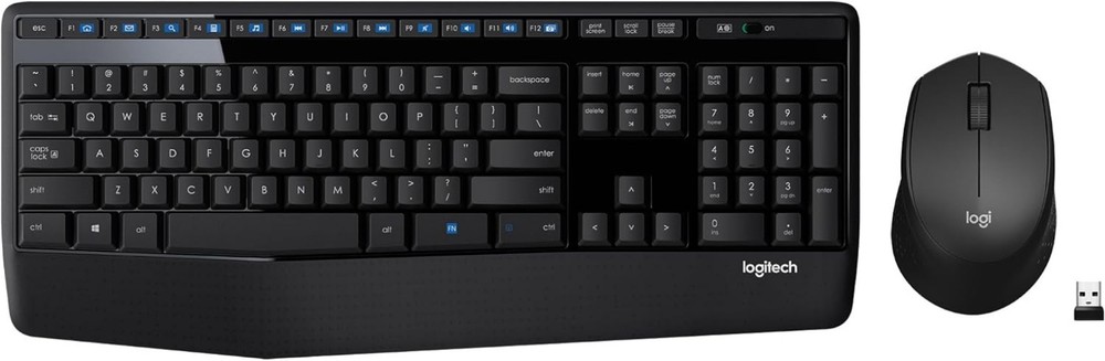 Reliable MK345 Wireless Keyboard & Mouse - Plug & Play, Spill-Resistant Design