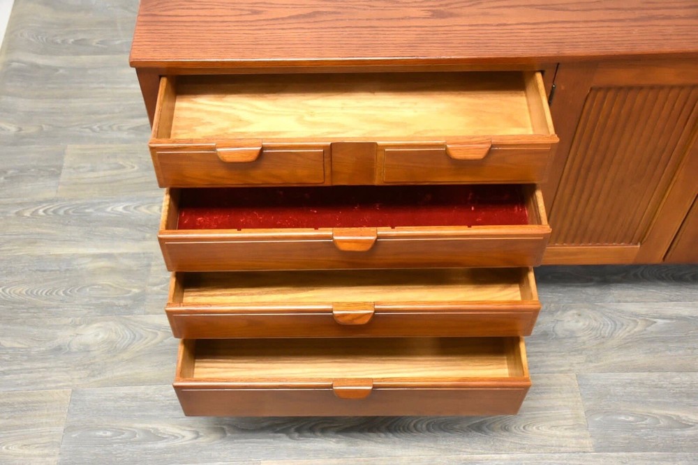 Mid Century Modern Chestnut Credenza