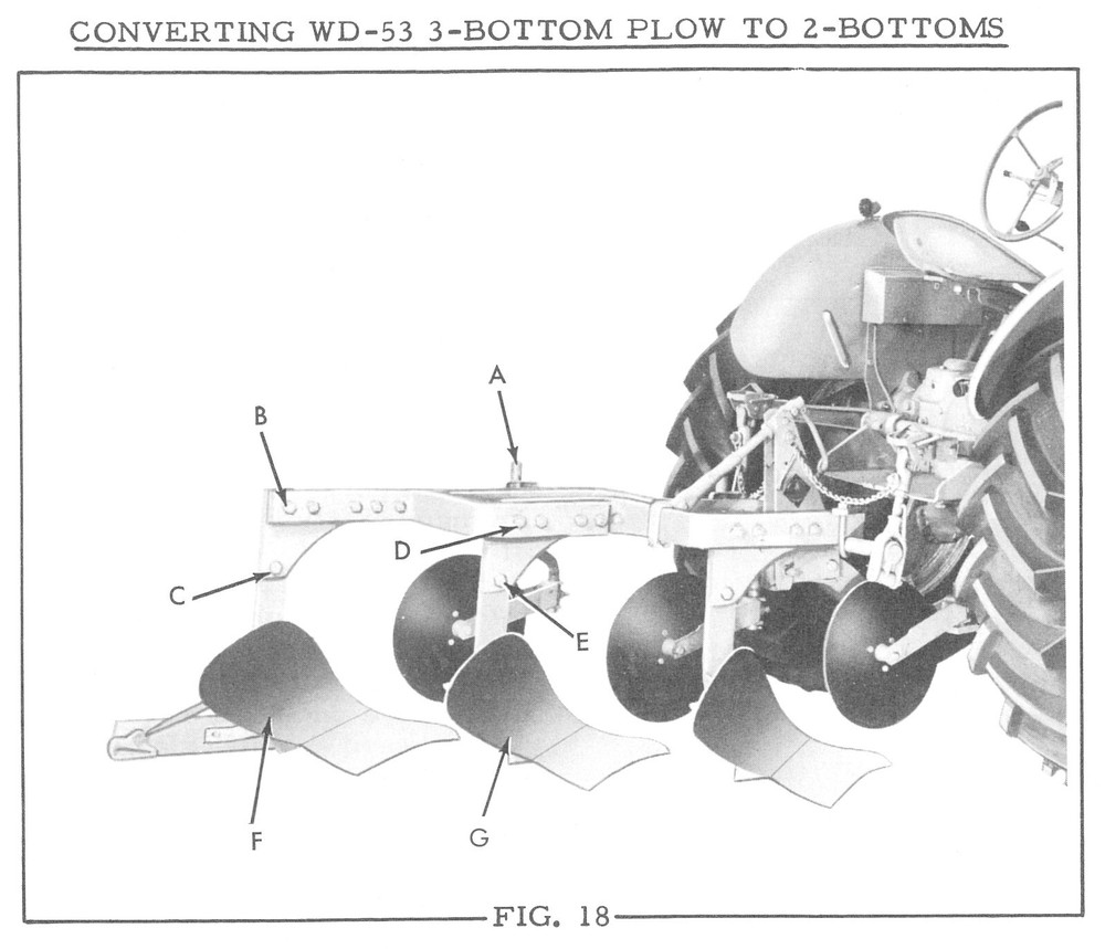 Allis Chalmers WD 52 & 53 Pick Up Plow Operator's Manual Snap Coupling 3 Bottom
