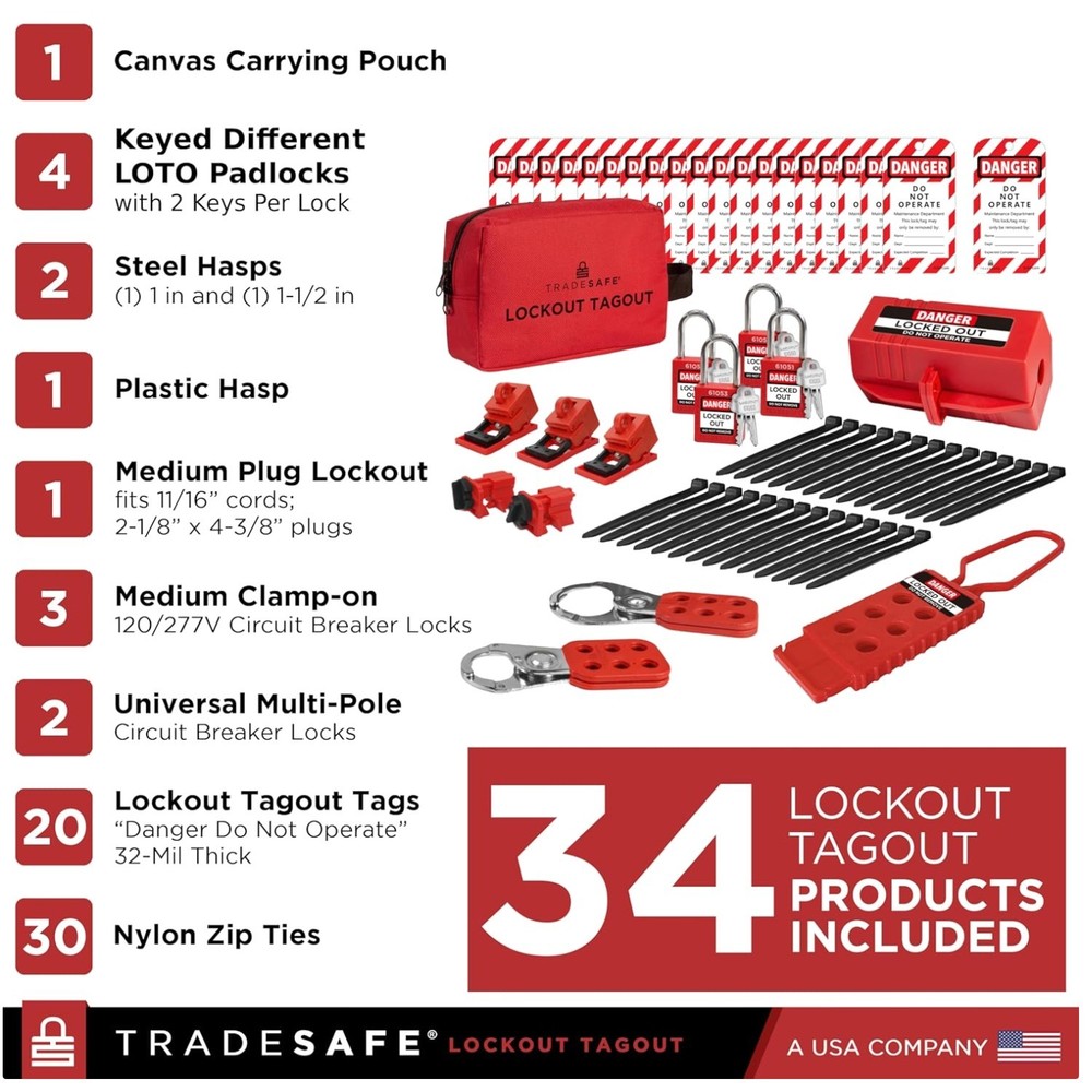 Lockout Devices Set - Secure Hazardous Energy Control