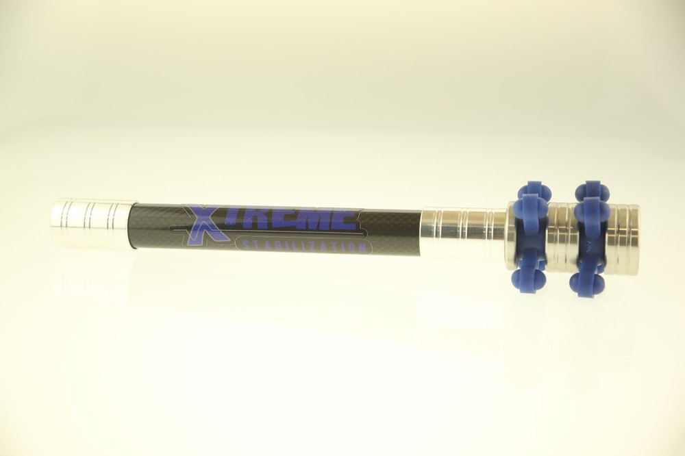 Xtreme Stabilization 12" DOA Stabilizer Carbon Bar Silver Weights Blue BowJax