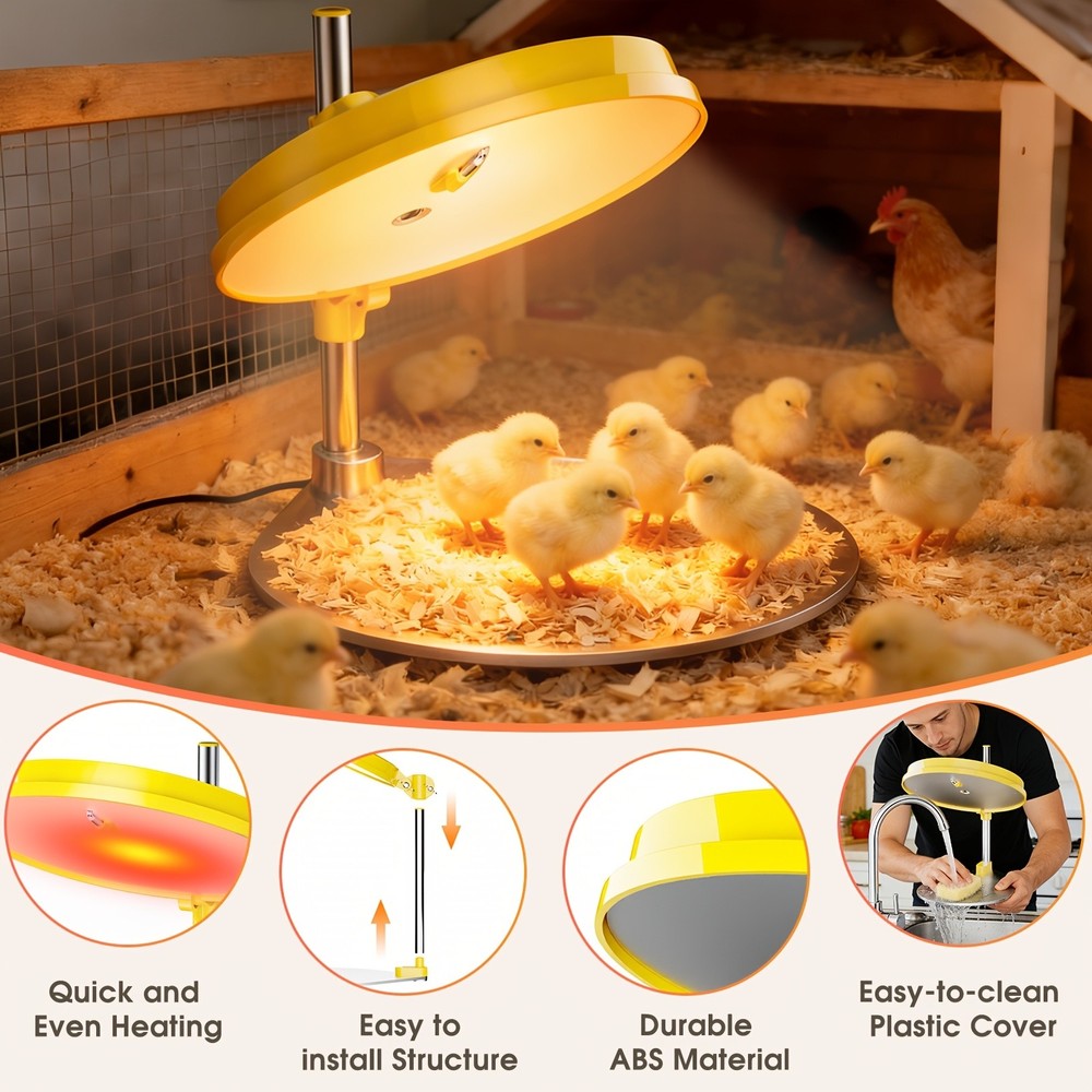 Chick Brooder Heating Plate 45W Brooder Heater for Chicks with Adjustable Height