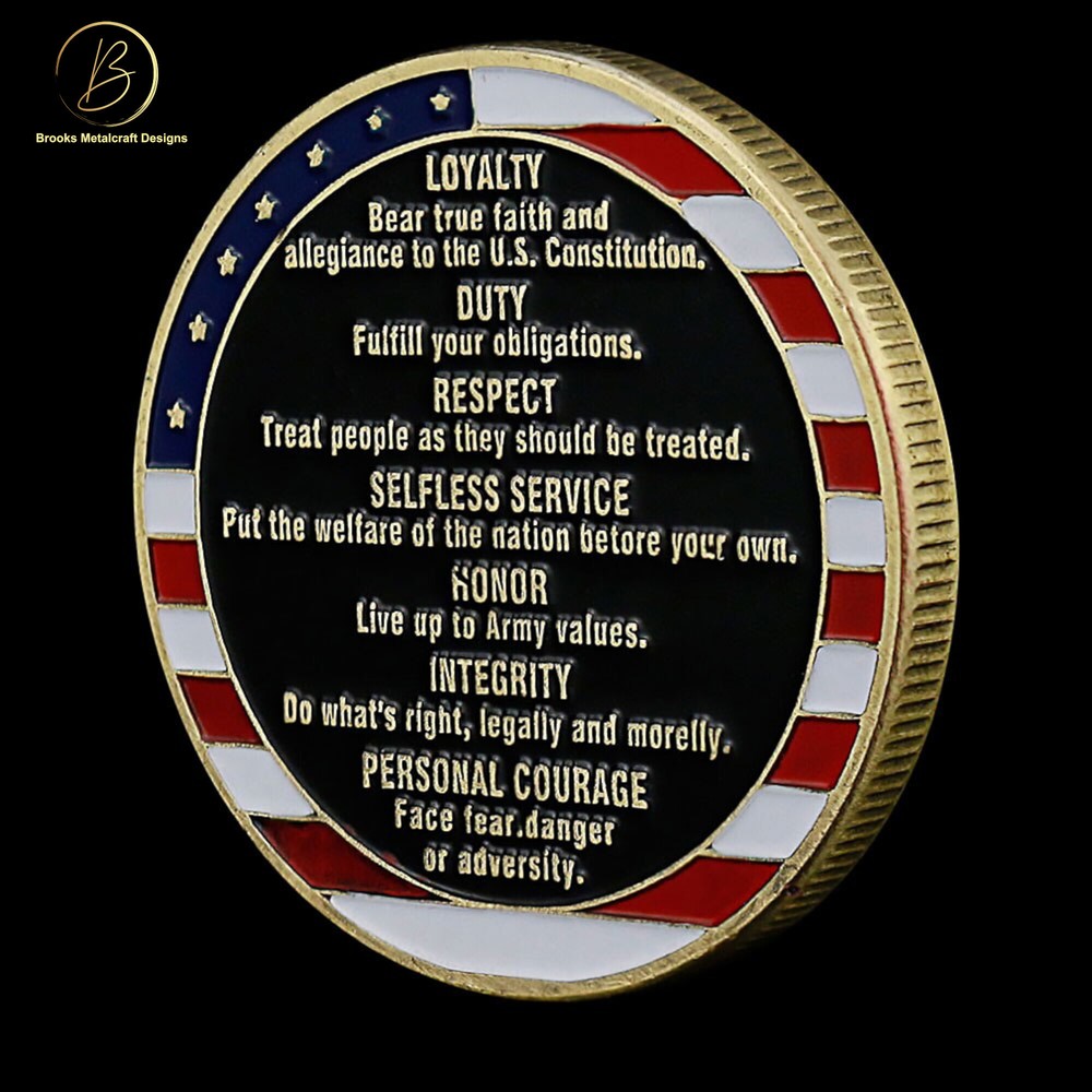 US Army Core Values Challenge Coin