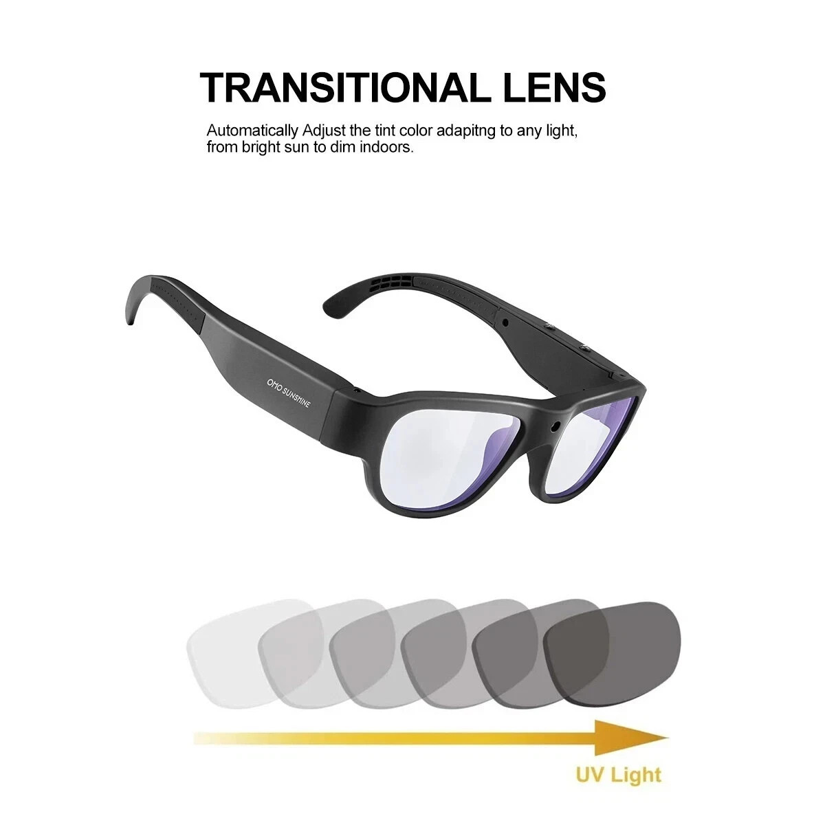 OhO Sunglasses Blue Light Action Smart Glasses With 32GB Memory