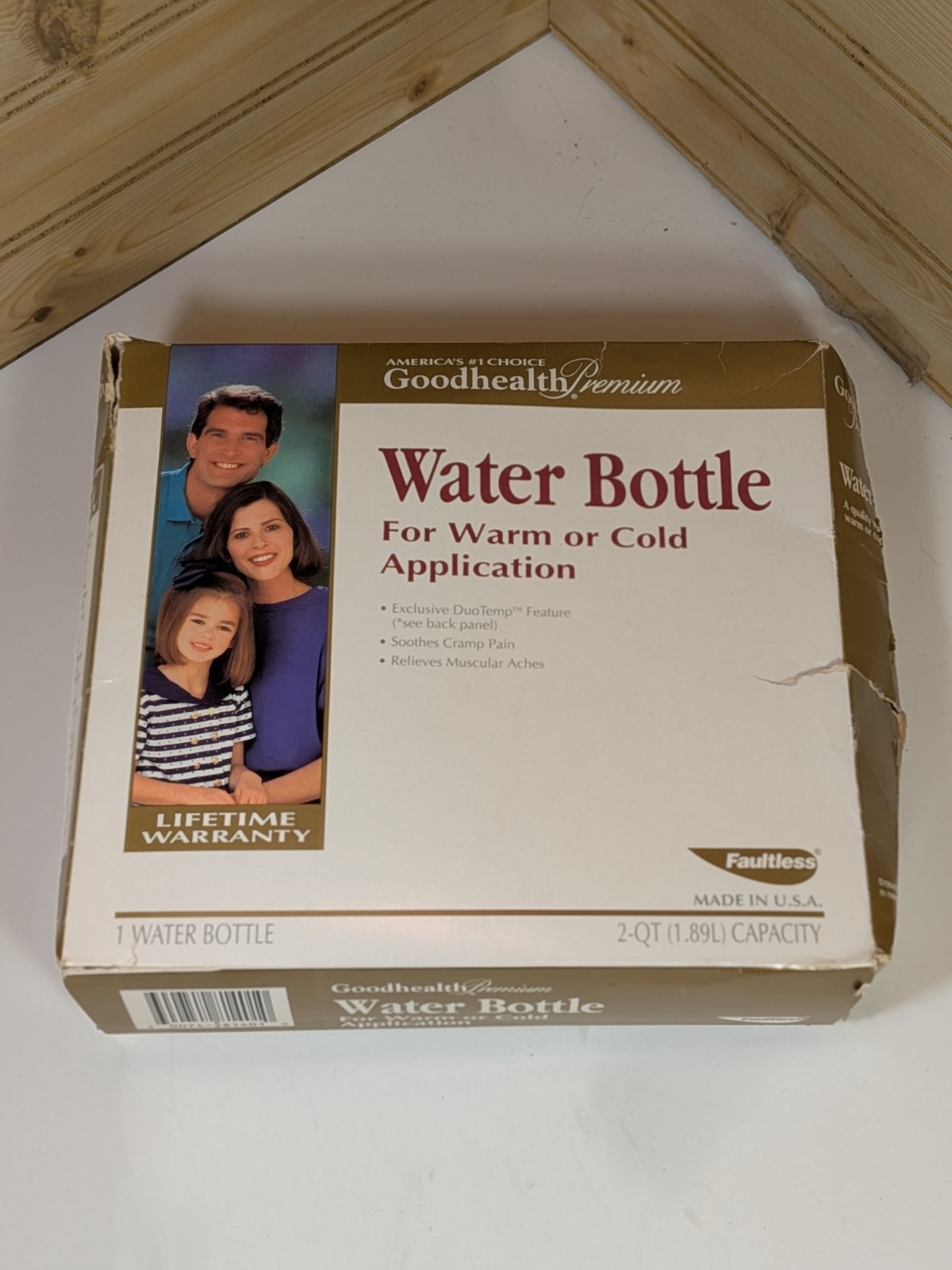 Vintage Faultless Good Health Hot Water Bottle Yellow