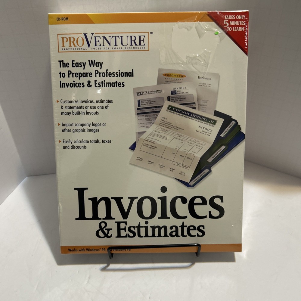 ProVenture Invoice An Estimate Software Windows 95 And 98 Cd-Rom