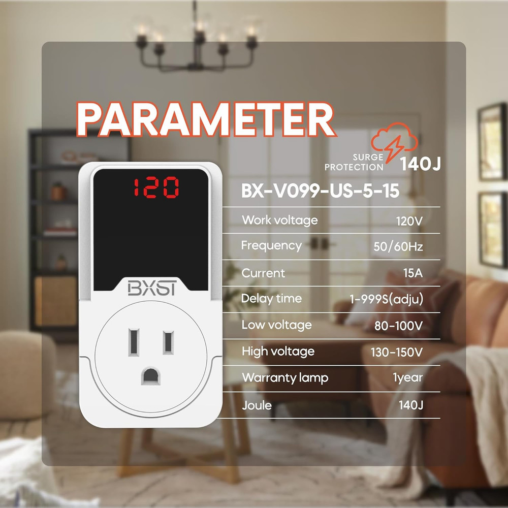 BXST 140J Surge Protector Voltage Protector One Outlet Plug Surge Protector for