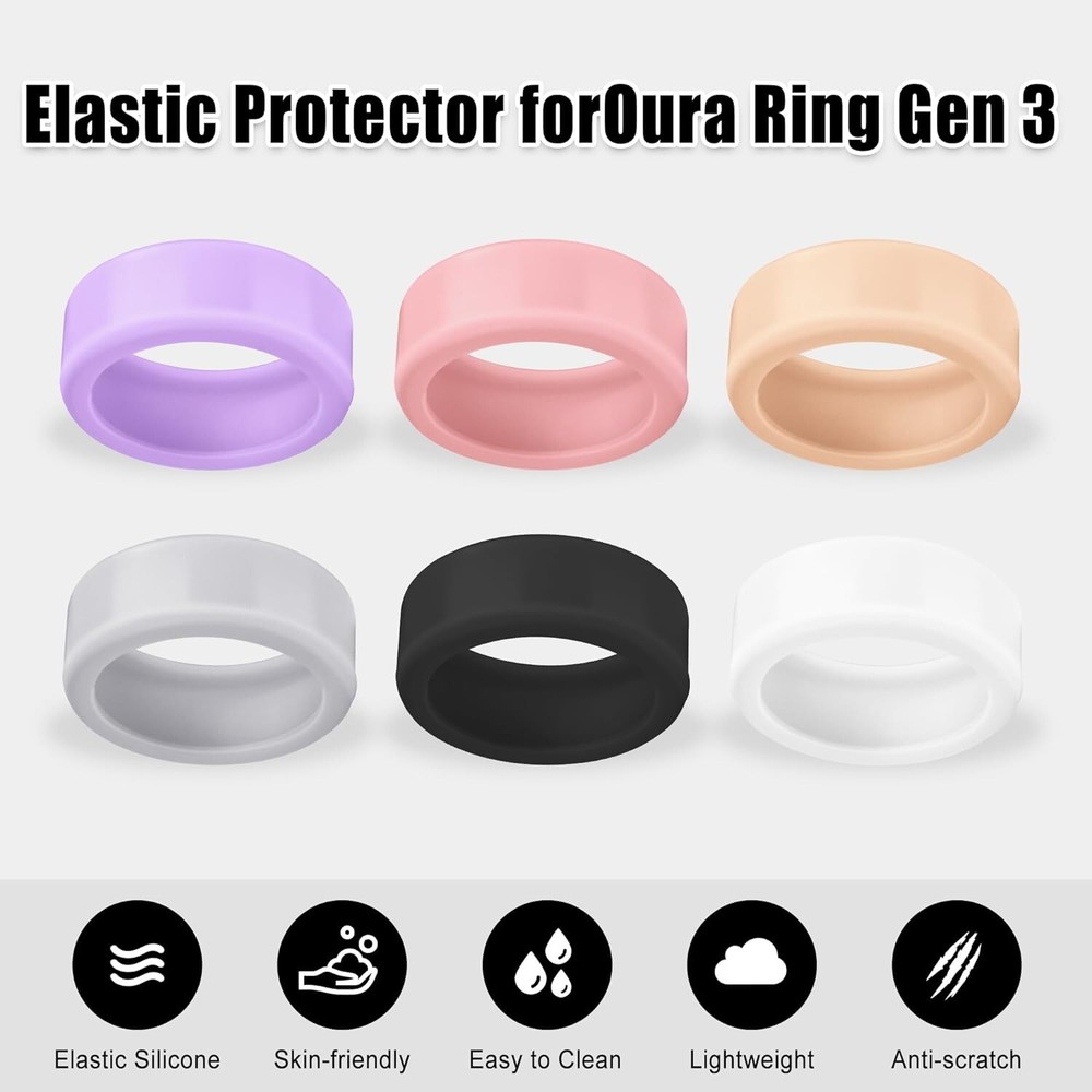 Ring Protector Compatible with Oura Ring, Silicone Scratch Protection Size: S