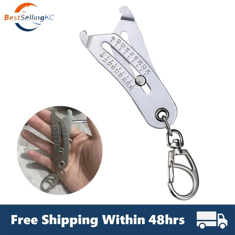 Bolt and Nut Identifier Gauge Size Gauge Precise Bolt Size Finder Keychain Tool