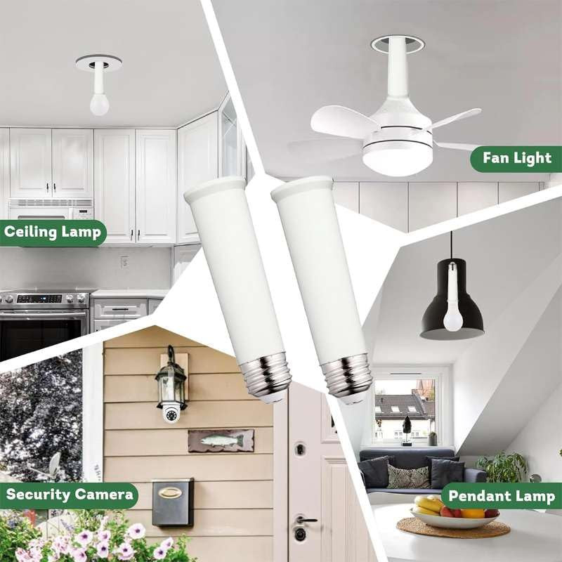 E26 Socket Extender, E26/E27 Light Bulb Socket Extender Standard Medium Base, 4.