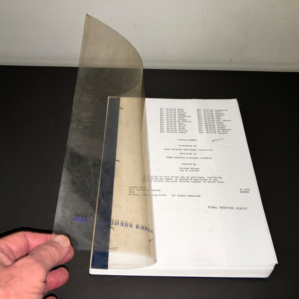 LITTLE GIANTS (1994) Final Shooting Draft  / Wm. Morris Agency Script + COA